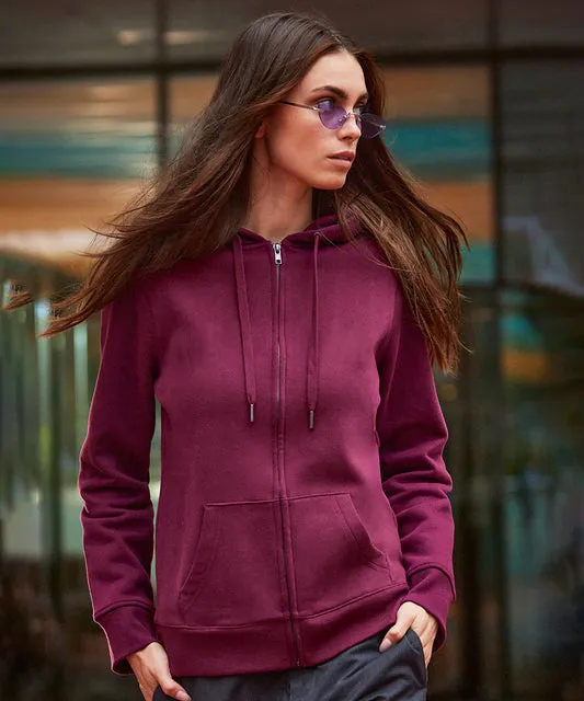 Burgundy women’s zipped hoodie