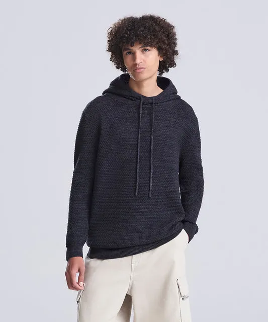 Navy knitted hoodie
